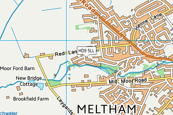 HD9 5LL map - OS VectorMap District (Ordnance Survey)