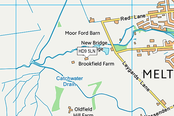 HD9 5LN map - OS VectorMap District (Ordnance Survey)