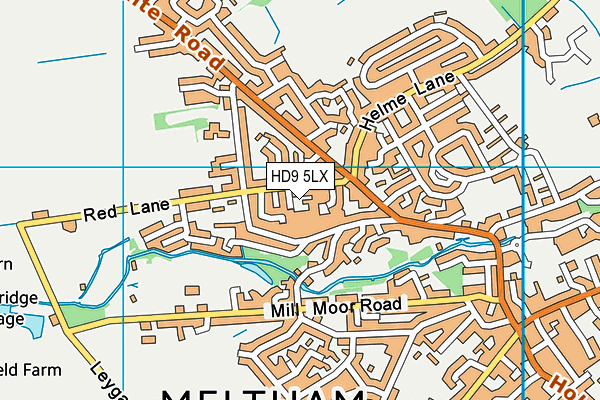 HD9 5LX map - OS VectorMap District (Ordnance Survey)