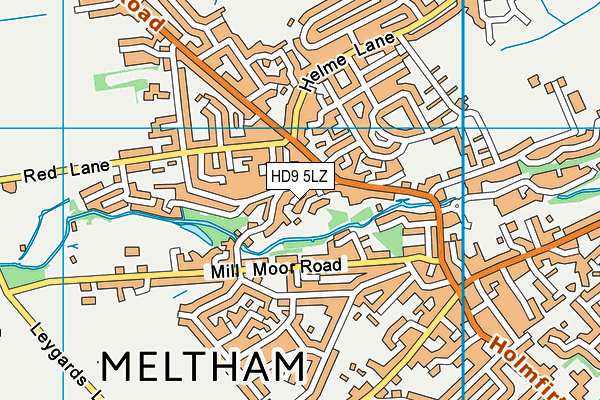 HD9 5LZ map - OS VectorMap District (Ordnance Survey)