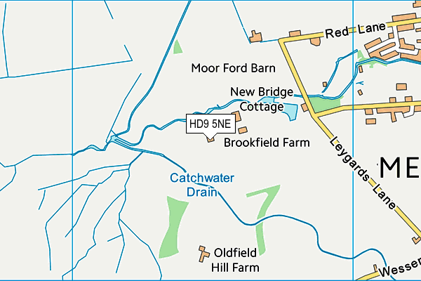 HD9 5NE map - OS VectorMap District (Ordnance Survey)