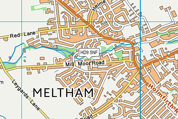 HD9 5NF map - OS VectorMap District (Ordnance Survey)