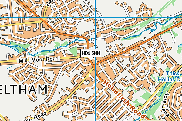 HD9 5NN map - OS VectorMap District (Ordnance Survey)