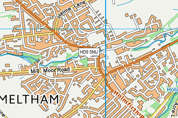 HD9 5NU map - OS VectorMap District (Ordnance Survey)