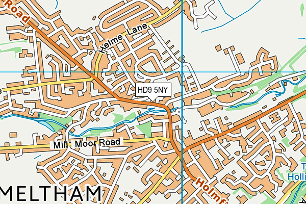 HD9 5NY map - OS VectorMap District (Ordnance Survey)