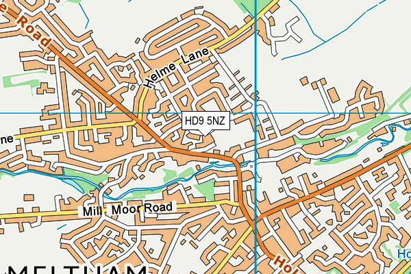 HD9 5NZ map - OS VectorMap District (Ordnance Survey)