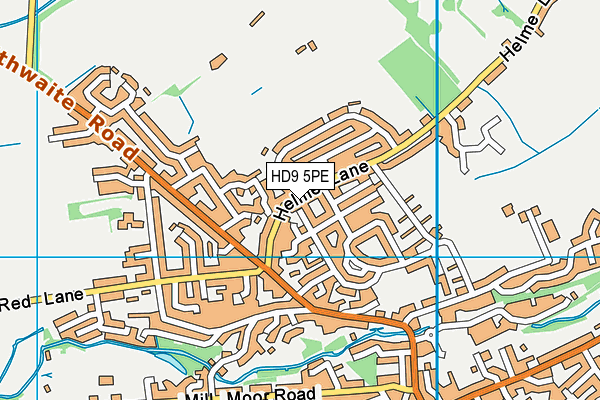 HD9 5PE map - OS VectorMap District (Ordnance Survey)