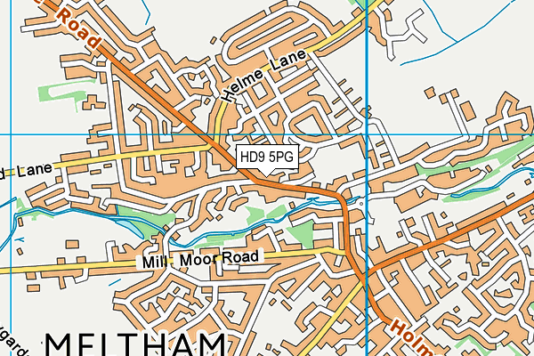 HD9 5PG map - OS VectorMap District (Ordnance Survey)