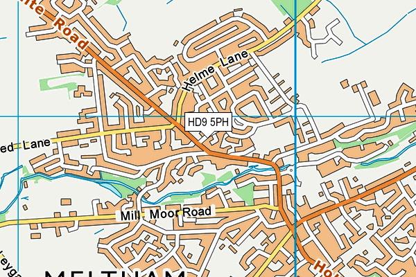 HD9 5PH map - OS VectorMap District (Ordnance Survey)