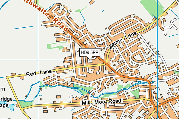 HD9 5PP map - OS VectorMap District (Ordnance Survey)