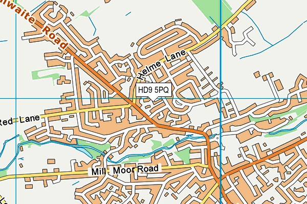 HD9 5PQ map - OS VectorMap District (Ordnance Survey)