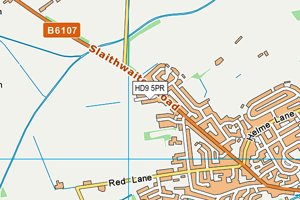HD9 5PR map - OS VectorMap District (Ordnance Survey)