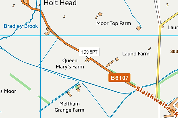 HD9 5PT map - OS VectorMap District (Ordnance Survey)