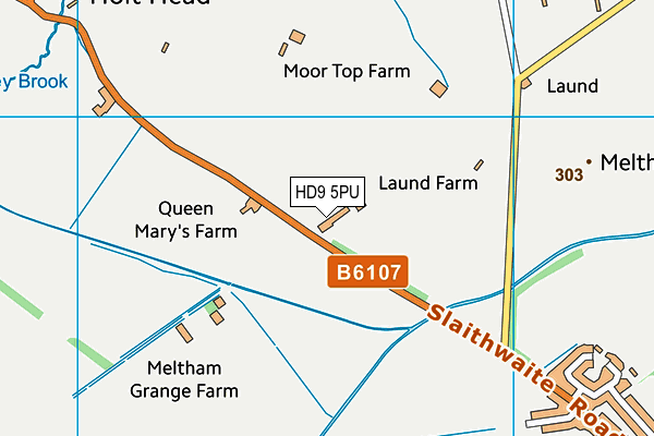 HD9 5PU map - OS VectorMap District (Ordnance Survey)