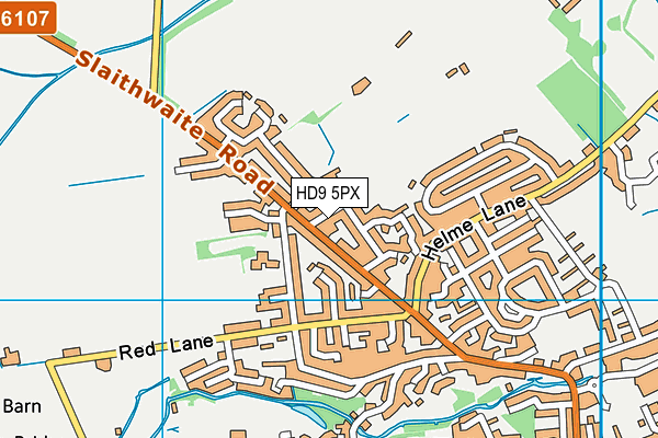 HD9 5PX map - OS VectorMap District (Ordnance Survey)