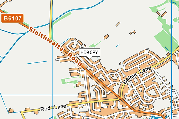 HD9 5PY map - OS VectorMap District (Ordnance Survey)