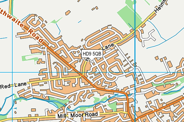 HD9 5QB map - OS VectorMap District (Ordnance Survey)