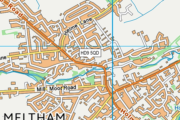 HD9 5QD map - OS VectorMap District (Ordnance Survey)