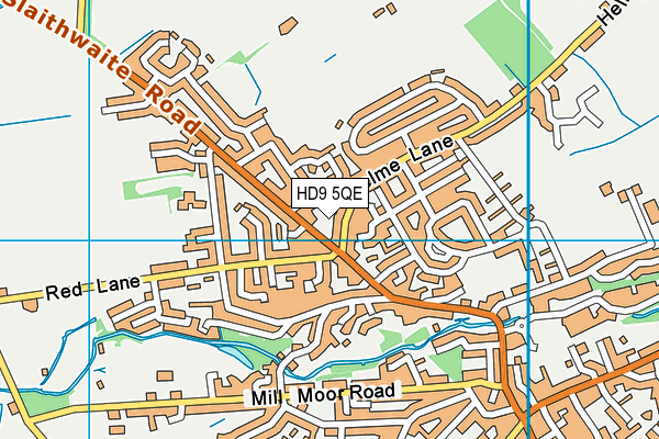 HD9 5QE map - OS VectorMap District (Ordnance Survey)