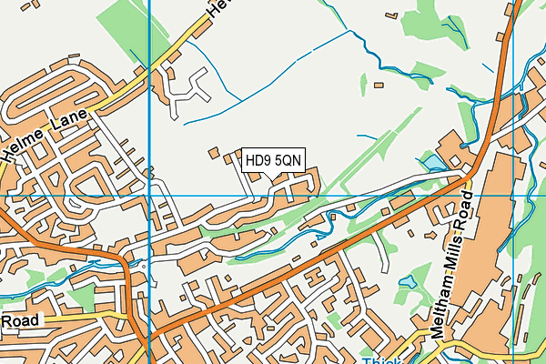 HD9 5QN map - OS VectorMap District (Ordnance Survey)