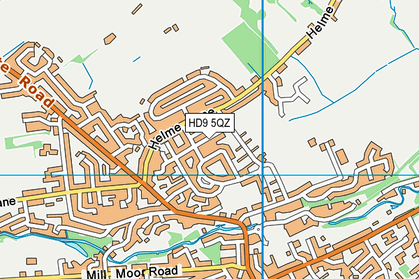 HD9 5QZ map - OS VectorMap District (Ordnance Survey)