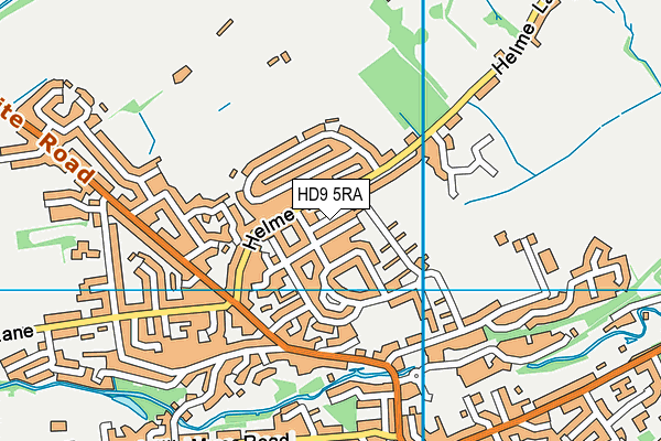 HD9 5RA map - OS VectorMap District (Ordnance Survey)