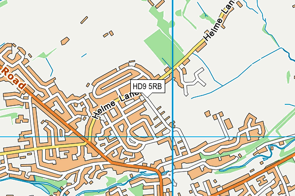 HD9 5RB map - OS VectorMap District (Ordnance Survey)