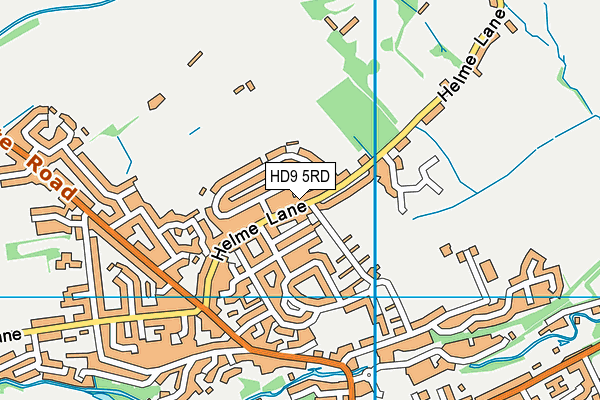 HD9 5RD map - OS VectorMap District (Ordnance Survey)