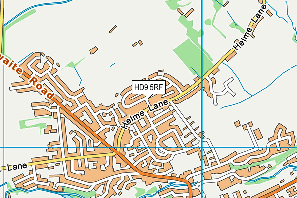 HD9 5RF map - OS VectorMap District (Ordnance Survey)