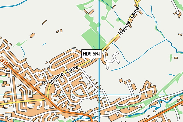 HD9 5RJ map - OS VectorMap District (Ordnance Survey)