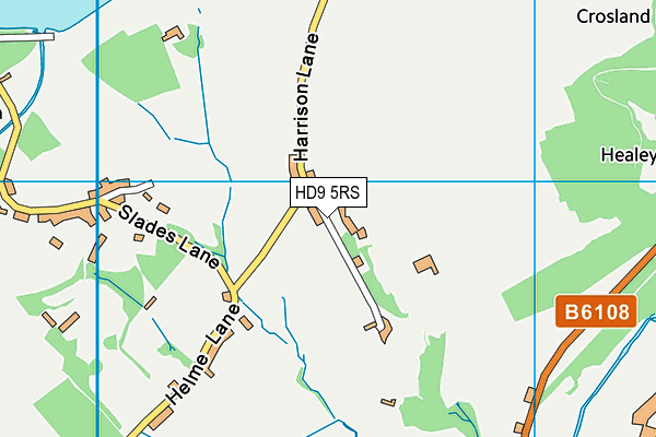 HD9 5RS map - OS VectorMap District (Ordnance Survey)