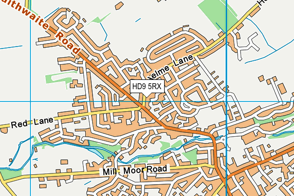 HD9 5RX map - OS VectorMap District (Ordnance Survey)
