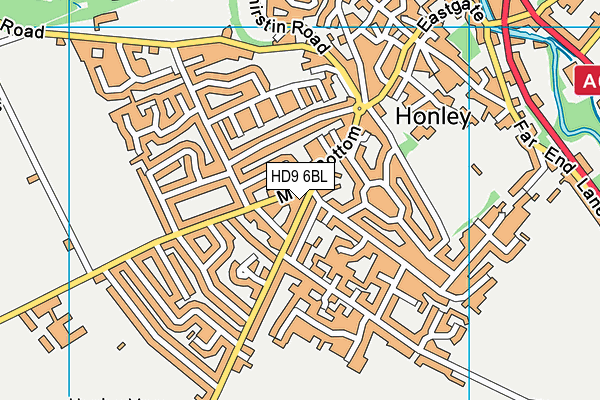 HD9 6BL map - OS VectorMap District (Ordnance Survey)