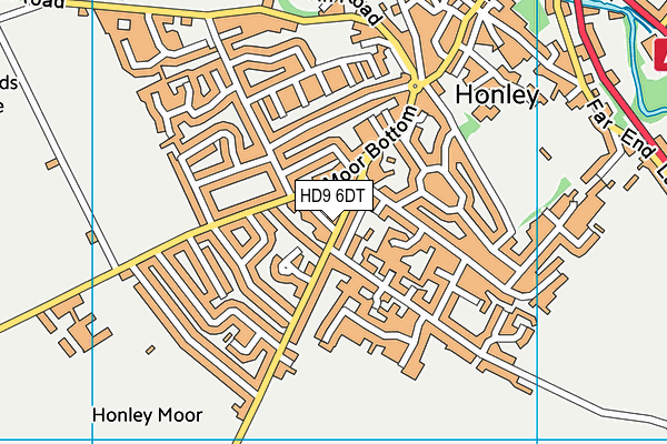 HD9 6DT map - OS VectorMap District (Ordnance Survey)