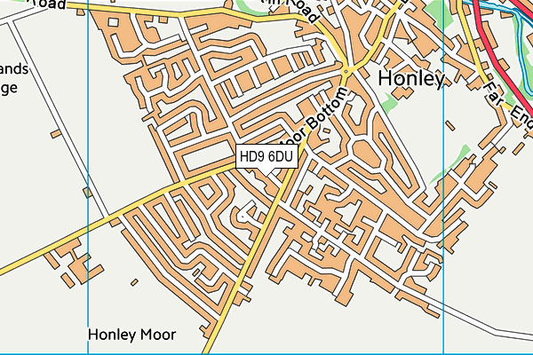 HD9 6DU map - OS VectorMap District (Ordnance Survey)