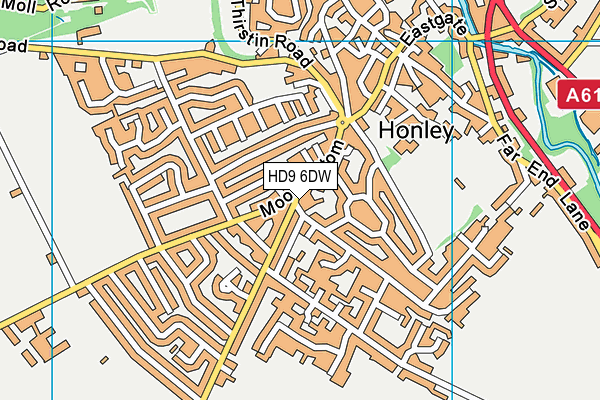 HD9 6DW map - OS VectorMap District (Ordnance Survey)