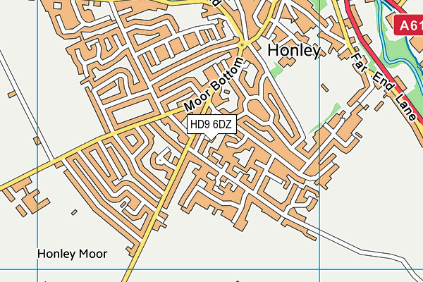 HD9 6DZ map - OS VectorMap District (Ordnance Survey)