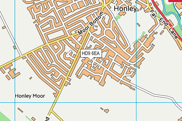 HD9 6EA map - OS VectorMap District (Ordnance Survey)