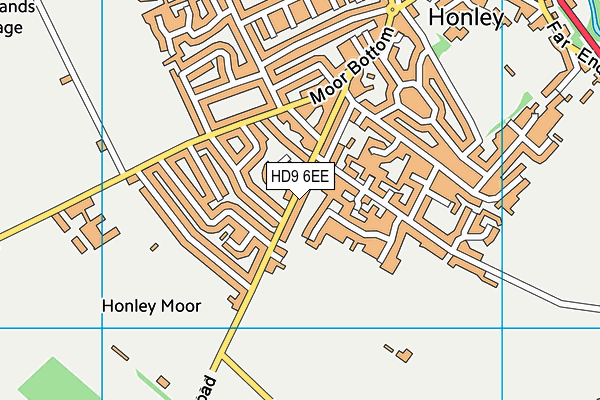 HD9 6EE map - OS VectorMap District (Ordnance Survey)