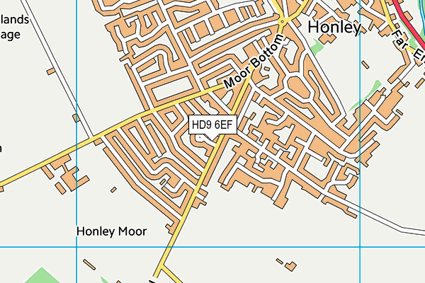 HD9 6EF map - OS VectorMap District (Ordnance Survey)
