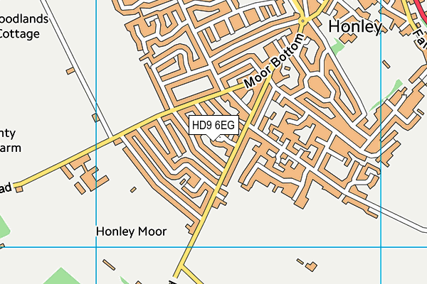 HD9 6EG map - OS VectorMap District (Ordnance Survey)