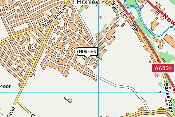 HD9 6EN map - OS VectorMap District (Ordnance Survey)