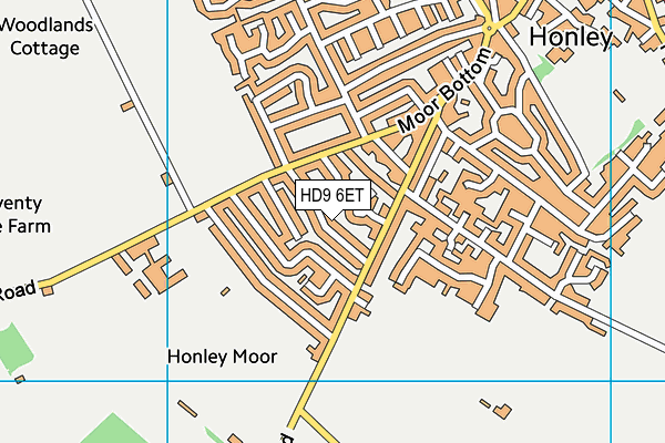 HD9 6ET map - OS VectorMap District (Ordnance Survey)