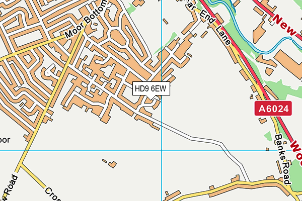 HD9 6EW map - OS VectorMap District (Ordnance Survey)