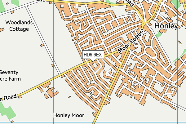 HD9 6EX map - OS VectorMap District (Ordnance Survey)