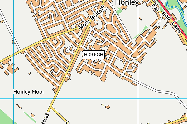 HD9 6GH map - OS VectorMap District (Ordnance Survey)