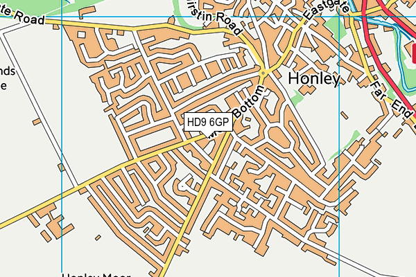 HD9 6GP map - OS VectorMap District (Ordnance Survey)