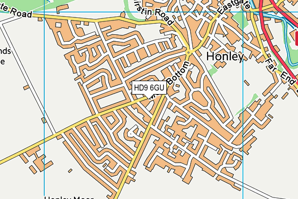 HD9 6GU map - OS VectorMap District (Ordnance Survey)