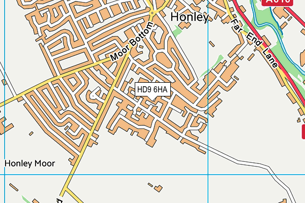 HD9 6HA map - OS VectorMap District (Ordnance Survey)