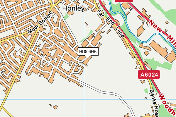 HD9 6HB map - OS VectorMap District (Ordnance Survey)